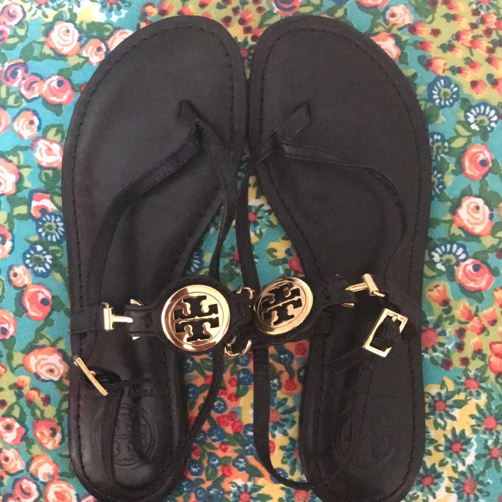 Tory Burch black thong sandals